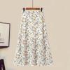 Ropa de Mujer de Talla Grande Traje de Verano para Mujer 2024 Nuevo Estilo Top de Manga Corta para Mujer Falda Floral Adelgazante para Mujer Conjunto de Dos Piezas