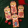 2025 Sobres Rojos de Año Nuevo Año del Serpiente Dibujos Animados Sobres de Dinero de la Suerte Danza del León Tendencia Nacional Creativo Paquete Rojo Grande del Festival de Primavera Venta al por Mayor