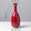 Vaso Vermelho Cerâmica Sofisticado Festivo Ano Novo Decoração de Quarto de Casamento Decoração de Sala de Estar Ornamentos Hidropônico Flor Seca Arranjo de Flores