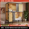 Cama em cápsula beliche albergue B&B recreio cama de casal 2 metros de comprimento dormitório equipe adulta cama alta e baixa de madeira maciça
