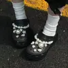 Tamancos Transparentes Coração Feminino Borboleta Flor Água Sapato de Alta Qualidade Fivela Decorativa para Cabedal de Sapato Fivela Removível para Tamanco