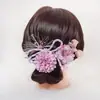 Set de Horquillas Estilo Japonés, Accesorios Originales Hechos a Mano para el Cabello, Pinzas en Forma de U, Lazos, Flores de Hilo de Seda, Adornos para el Cabello, Flores para la Cabeza, Transfronterizo