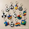 Elemento de Time de Futebol da Copa do Mundo de 2026 Borracha Macia de PVC Chaveiro Criativo de Desenho Animado Pequeno Pingente Ímã de Geladeira Personalizado