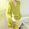 Top de Punto Verde de Manga Larga, Suéter Moderno y Elegante para Mujer, Ropa Casual, Estilo de Alta Gama para Mujeres Petite, Estilo Maduro y Sofisticado
