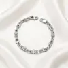 Hip-Hop Europeo y Americano de Moda Cadena de Titanio con Eslabones de Lazo Personalizado No se Desvanece Unisex Set de Pulsera y Collar Estilo Pareja Accesorios