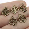 17x 13mm 0.6g comercio exterior AliExpress explosiones calientes flores y árboles pequeño hueco trébol de cuatro hojas colgante