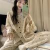 Pijama de manga larga con estampado dulce estilo Ins para mujer, celebridad de Internet, otoño de 2024, pantalones nuevos, traje de casa