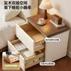 Mesita de noche pequeña de alta gama negra con almacenamiento, nuevo modelo 2026 para dormitorio del hogar, mueble auxiliar pequeño moderno y simple
