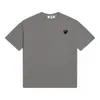 Camiseta de Verano 2025 Estilo Coreano Corte Recto Cuello Redondo Manga Corta para Adolescentes, Suéter Transpirable de Algodón con Patrón de Corazón Bordado