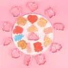 Moldes para Galletas Serie Día de San Valentín Nube Arcoíris Dibujos Animados 3D Arcilla DIY Galletas Impresas de Simulación