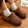 Sapatos de Algodão Retrô para Casal Pai-Filho Chinelos de Algodão Infantis Unissex Acolchoados de Pelúcia Quentes para Casa Dropshipping