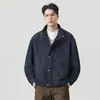 Chegada Nova Outono 2026: Jaqueta Masculina de Lavagem Jeans com Gola Alta, Caimento Solto, Confortável e Versátil, Estilo Casual Americano High Street