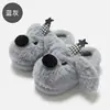 Adorable Sombrero de Estrella de Dibujos Animados Zapatillas de Algodón para Perro Pequeño Mujer Invierno Interior Hogar Antideslizante Cálido Suela Gruesa Zapatillas Peludas Hombre