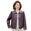 Chaqueta corta de alta gama, elegante, para mujeres de mediana edad y mayores, con un nuevo diseño y un cuello simple y elegante