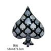 Balão de filme de alumínio novo tema poker coração quadrado flor de ameixa espadas suprimentos decorativos atacado
