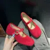 Elegantes zapatos Mary Jane con velcro, versátil modelo nuevo de corte bajo 2026, zapatos de correa única retro francés con estampado de leopardo