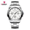 Reloj de Pareja Marca CHENXI Reloj de Cuarzo Impermeable de Tres Ojos Decorativos para Hombre y Mujer Reloj de Pulsera para Mujer Reloj con Correa de Acero