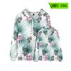 Moletom com Capuz e Zíper Masculino Estampa Digital 3D de Folhas Primavera e Outono Manga Longa Cardigan Personalização Transfronteiriça