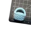 Bolsa de Hombro Colorida de Resina Tridimensional Cesta de Flores Cesta Tejida Llavero Colgante de Joyería DIY Accesorios para Casa de Juego