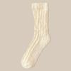Calcetines de mujer para parejas, de forro polar coral, para otoño e invierno, gruesos y cálidos, para dormir en casa, de felpa, con forma de luna.