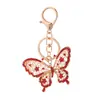 Nuevo llavero de mariposa con diamantes completos estilo ins, colgante exquisito para llavero de coche, accesorio de cadena para bolsa único y personalizado