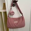 Bolsa Tote Estilo Nuevo 2026, Bolso de Hombro Cruzado de Pana Texturizada Color Sólido a la Moda, Bolso Retro Sencillo Casual para el Trabajo