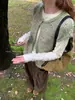 Cacahuete principios de otoño estilo coreano autoadherente corte relajado versátil adelgazante suave cuello redondo manga larga camiseta 11513