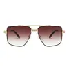 1921 Gafas de Sol Metálicas de Doble Puente Cuadradas Grandes para PC Comercio Electrónico Transfronterizo Comercio Exterior Moda Amazon Uv400