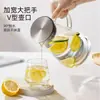 Tetera de agua fría de vidrio, tetera de borosilicato alto para cold brew, tetera doméstica de agua fría con tapa de acero inoxidable, tetera de gran capacidad al por mayor