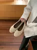 Zapatos Individuales de Lunares con Lazo Estilo Retro Francés para Mujer, Versátiles, Cómodos, para Viajar, Tacón Bajo, Punta Redonda, Corte Bajo, Bailarinas