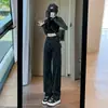 Jeans de Cintura Alta Pierna Ancha para Mujer 2024 Nueva Llegada Caliente Otoño Ajustados Caídos Retro Tubo Recto Pantalones Primavera y Otoño