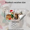 Animales del Bosque de Invierno Navidad Adhesivo Estático Patrones de Animales Realistas Adsorción sin Adhesivo Dormitorio Balcón Vidrio Pegatina Decorativa