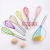 Cabo de Aço Inoxidável Batedor de Ovos de Silicone Utensílio de Confeitaria 10 Polegadas Mixer de Clara de Ovo Batedor de Bolo Creme para Cozinha