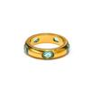 Estilo japonês e coreano ins design de nicho senso de alta qualidade anel de aço titânio zircônia colorida joia de mão feminina moderna ouro 18K