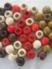Contas de Madeira Coloridas com Furo Grande Contas Artesanais DIY Contas Soltas 12mm Furo Passante Acessórios para Roupas Sapatos Bolsas Pacote de Chá Bolso
