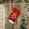 Decoración navideña Bolsa de Navidad Bolsa de dulces tamaño pequeño Calcetines de Santa Claus decoración Colgante para árbol de Navidad
