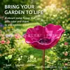 Comedouro de Flores e Pássaros Criativo para Exterior Transfronteiriço, Estaca de Metal Decorativa para Jardim com Bebedouro, Ornamento Decorativo para Jardinagem