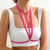 Arnés de cuerpo de alambre elástico para colgar en el cuello Cadena corporal Correa de sujetador sexy tentación negra Comercio exterior europeo y americano sexy S0033