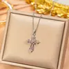 Item popular transfronteiriço: Colar Exquisito de Cobre com Zircônia Personalizado para Mulheres, Corrente de Clavícula Versátil de Luxo Leve Não Descolorante