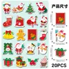 20 Piezas de Imanes Suaves Estilo Ins Navideño Creativo Festivo Hombre de Jengibre Dibujos Animados Metal Coche DIY Imanes Magnéticos para Refrigerador