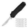 Cuchillo de Utilidad Multifuncional, Cuchillo Telescópico, Herramienta Portátil de Arte Transfronteriza, Para Cortar Papel y Desempaquetar, Cuchillo de Defensa Personal para Campo al Aire Libre