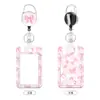 Portatarjeta de Identificación para Estudiante Colgante para Cuello Retráctil, Insignia de Empleado, Tarjeta de Control de Acceso, Tarjeta de Identificación de Fábrica, Cubierta Protectora con Hebilla de Fácil Extracción, Estuche para Tarjetas