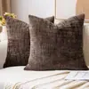 Funda de Almohada Personalizada Cáñamo Cruzado Aguja Gruesa Bambú Chenilla Moderna Simple Cojín de Sofá Mesita de Noche Amazon Transfronterizo