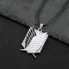 Collar de aleación de venta caliente transfronterizo con colgante de madera periférico de cine y televisión, collar de la serie Naruto, cadena para suéter al por mayor
