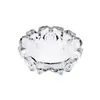 Suministro cenicero de cristal blanco de cuatro agujeros para casa, sala de estar, hotel, cenicero de cristal con pin