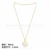 Colar Trevo de Quatro Folhas Van Cleef & Arpels CNC Versão Alta Madrepérola Branca Natural Banhado a Ouro 18K Real Prata Pura Colar de Dez Pétalas