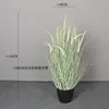 Decoración de Caña Artificial y Hierba de Cola de Perro Planta Verde Arreglo para Interiores del Hogar Césped Floral Paisajismo Césped de Cebolla Artificial Lirio de los Valles