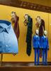 Soporte de Exhibición de Puños de Acero Inoxidable, Accesorios de Exhibición Vertical para Cuellos y Mangas de Camisas, Exhibidor de Piso para Cuellos de Tienda de Ropa