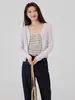 Cardigã de Lyocell Verão Estilo Fino Xale de Proteção Solar Feminino Roupa de Malha Respirável para o Verão Jaqueta Pequena Feminina