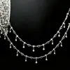Venta directa del fabricante: Collar de cadena hecho a mano con borla de cristal, pasador de pelo, accesorios para joyería de cadena DIY, cadena de oro electrochapado que conserva el color